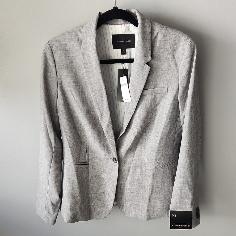 Banana Republic Light Gray Men's Sport Coat